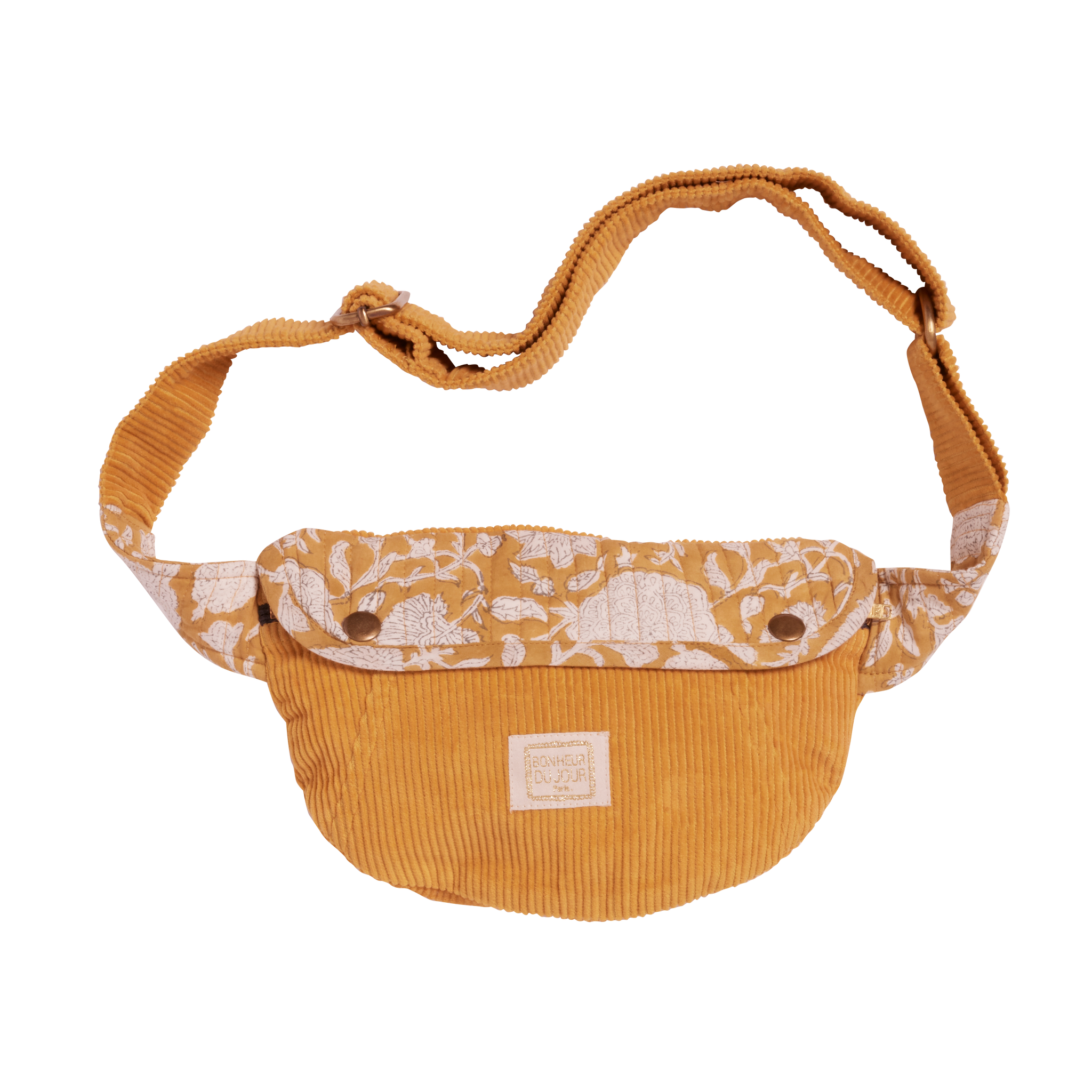 Curry Ysee Velvet Floral Crossbody Bag - Bonheur du Jour