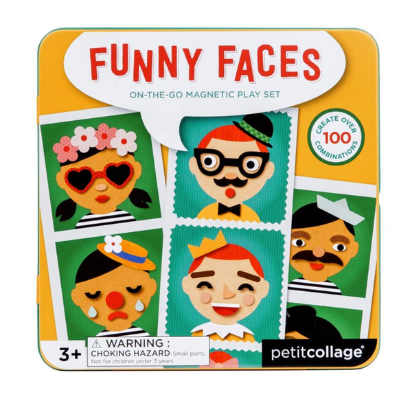 Funny Faces On-the-Go Magnetic Play Set - Petit Collage