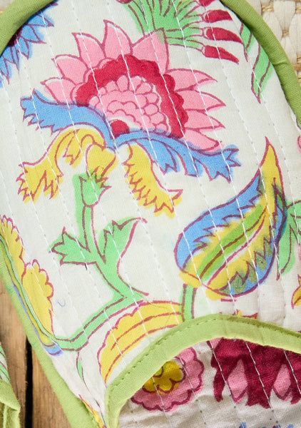 Shvanthi Block Print Travel Slippers - Namaste