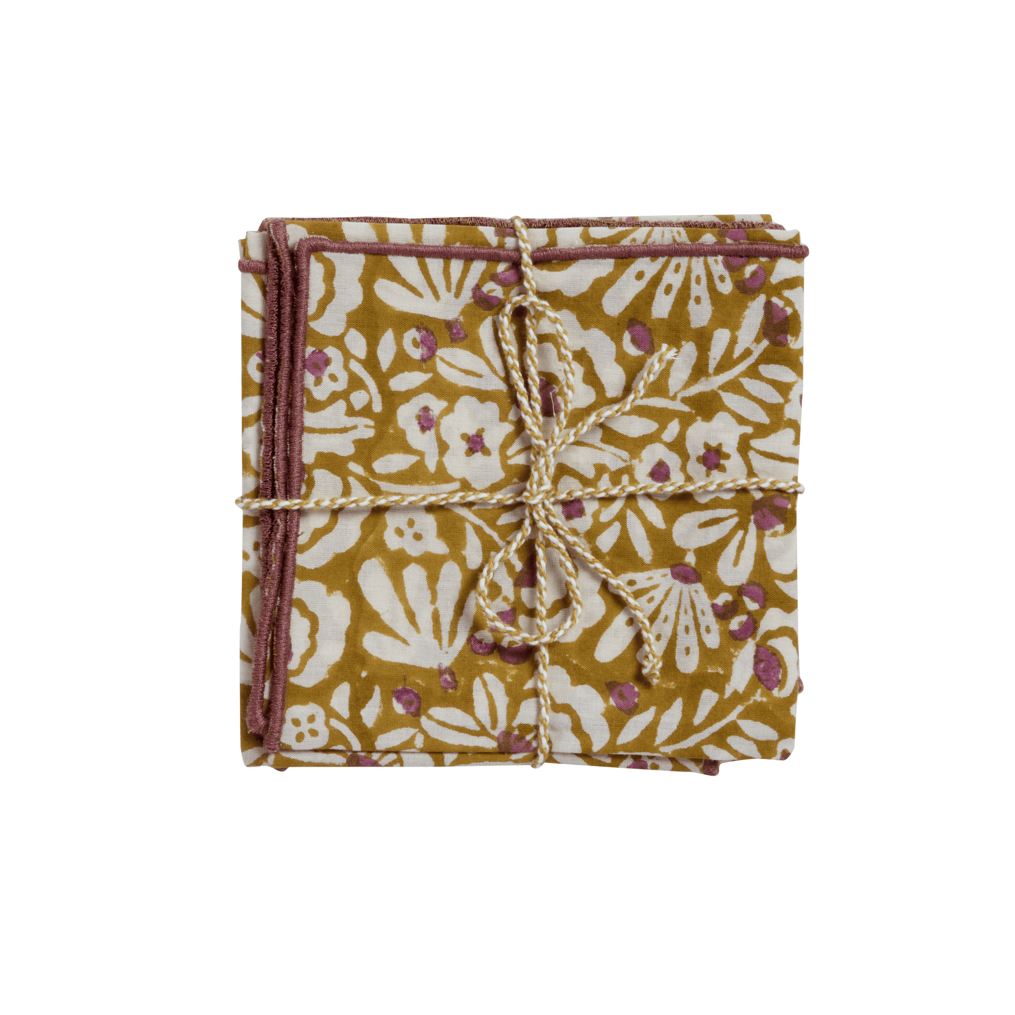 Iris Olive Floral Napkins - Set Of 2 - Bonheur du Jour