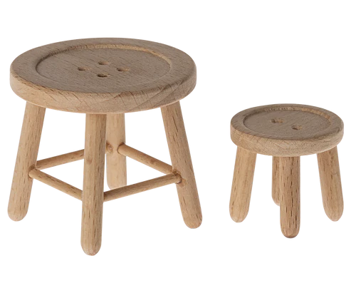 Table and Stool Set, Mouse - Maileg