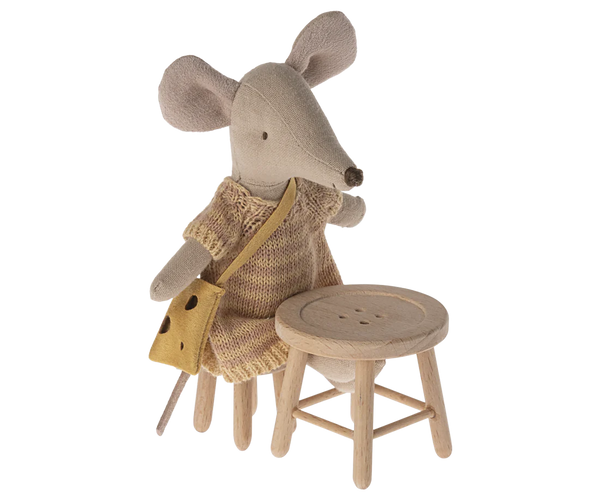 Table and Stool Set, Mouse - Maileg