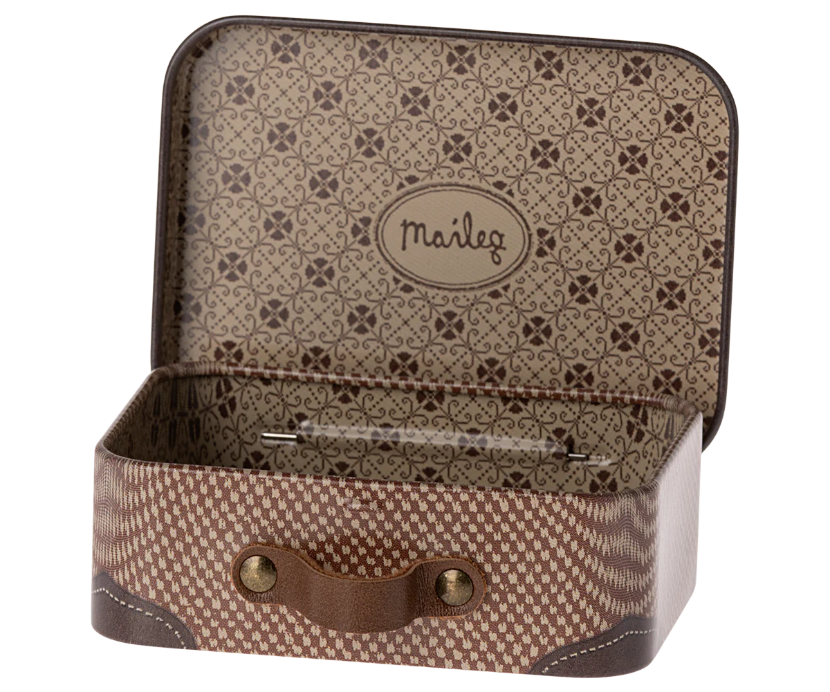 Micro Brown Metal Suitcase - Maileg