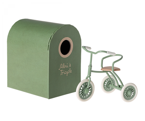 Green Tricycle and Shed, Mouse - Maileg