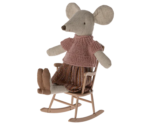 Dark Powder Rocking Chair, Mouse - Maileg