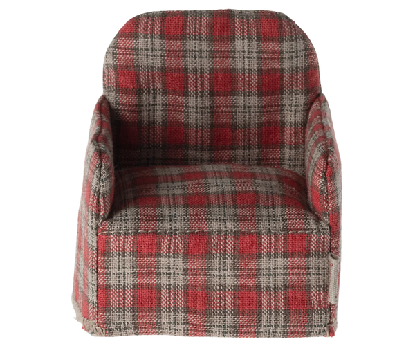 Chair, Red Checker, Mouse -  Maileg