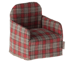 Chair, Red Checker, Mouse -  Maileg