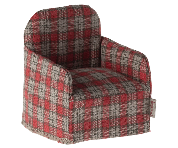 Chair, Red Checker, Mouse -  Maileg