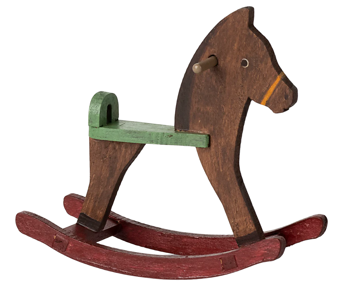 Dark Brown Rocking Horse, Mouse - Maileg
