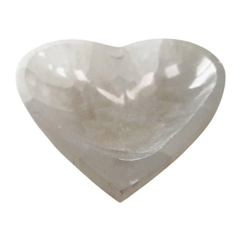 Heart-shaped bowl on a white background