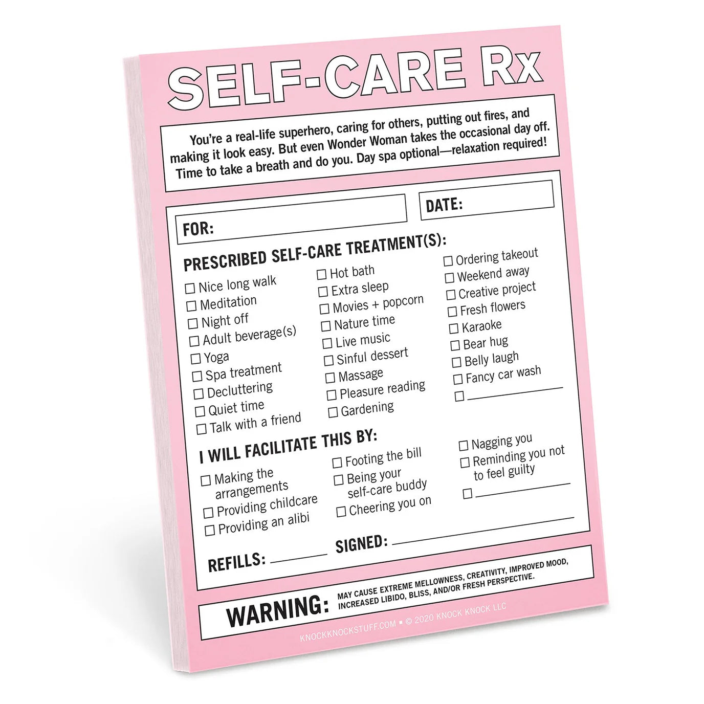 Knock Knock Self-Care Rx Nifty Note