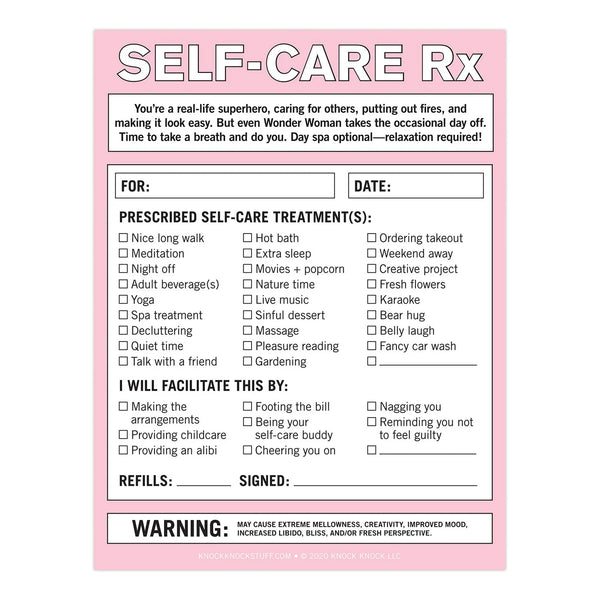 Knock Knock Self-Care Rx Nifty Note