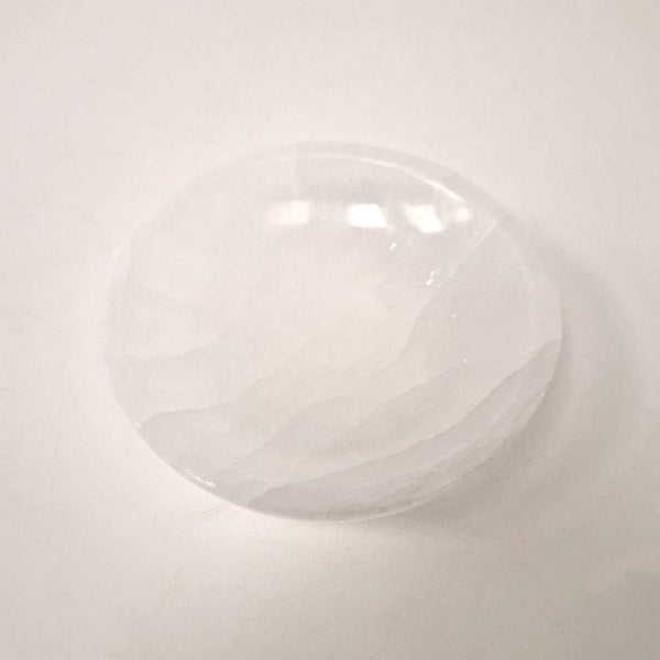 White crystal bowl on a white background