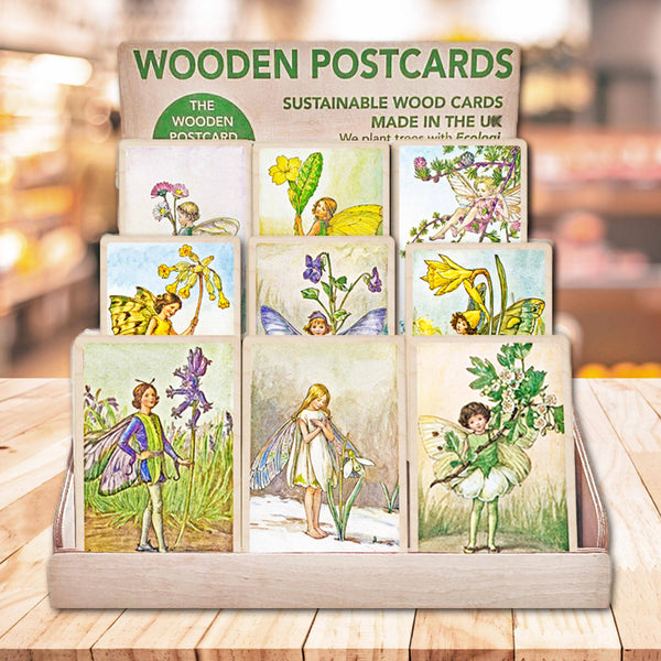 Violet Fairy Wooden Postcard