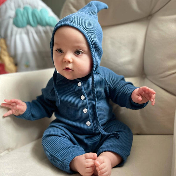 Earth Romper with Hat - 6-12 Months - Mama Siesta