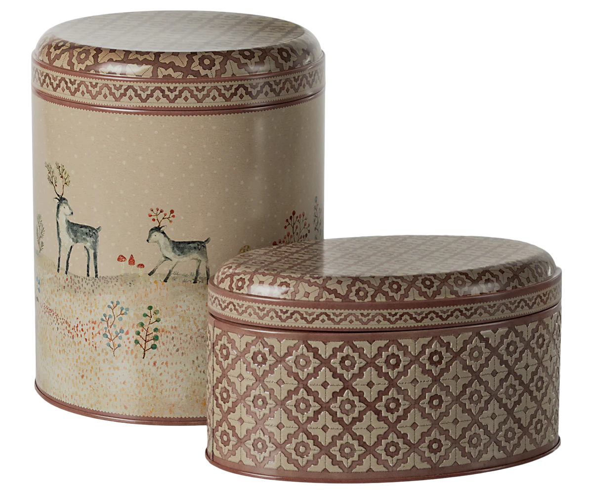 Winter Wonderland Metal Box, 2 Piece Set - Maileg