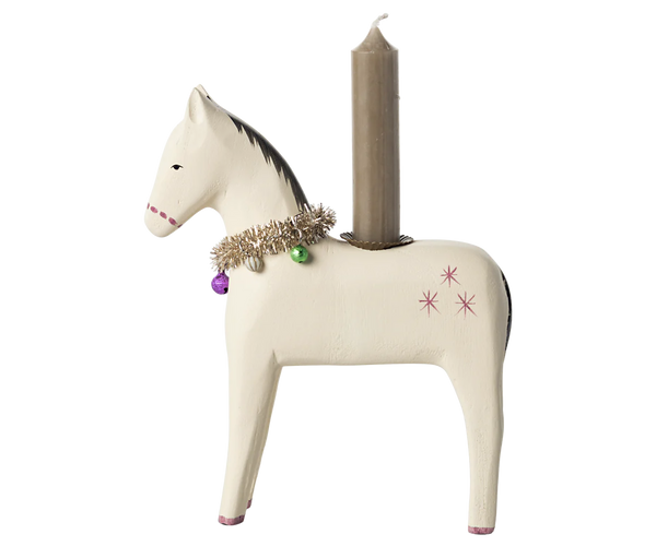 Large Horse Wooden Candle Holder - Maileg