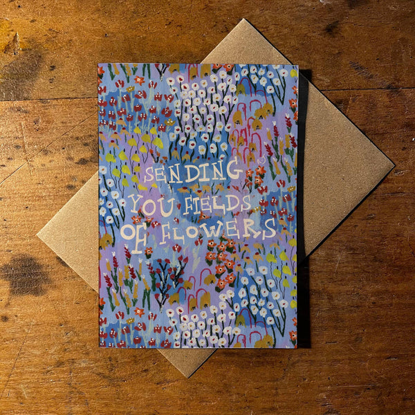 Field Of Flowers A6 Greeting Card - Rebecca Joy Ltd