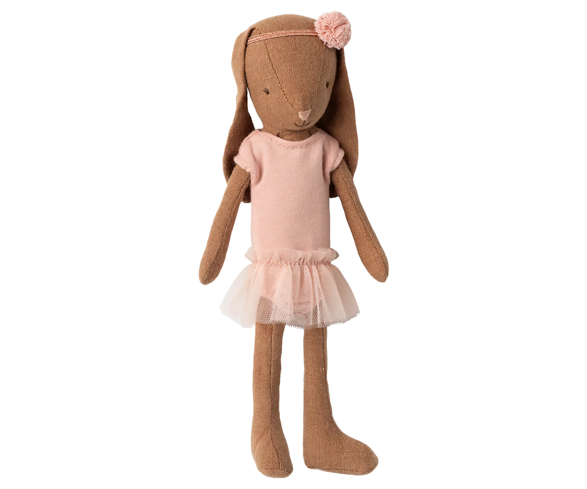 Chocolate Brown Bunny Size 1 - Rose Ballet Suit and Skirt - Maileg