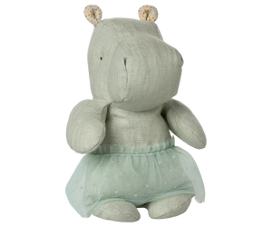 Mint Small Hippo with Skirt, Safari Friends - Maileg