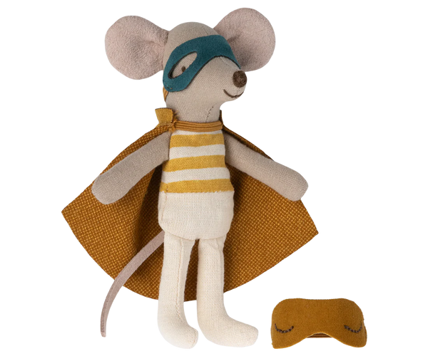 Super Hero Mouse,  Little Brother in Matchbox - Maileg