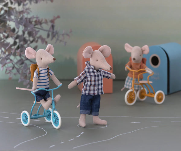 Tricycle Mice with Bags - Maileg