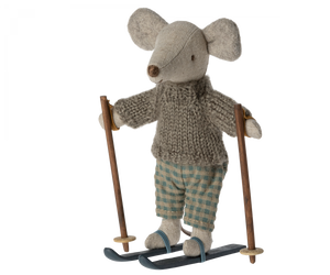 Winter Mouse with Ski Set, Big Brother - Maileg