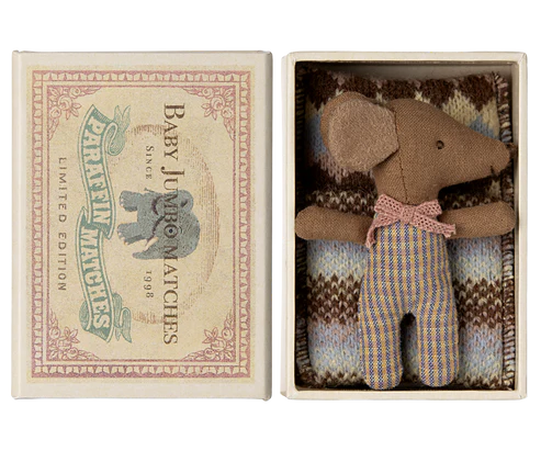 Rose Sleepy Wakey Baby Mouse in Matchbox - Maileg