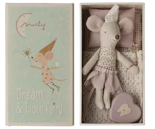 Little Sister Tooth Fairy Mouse in Matchbox - Maileg