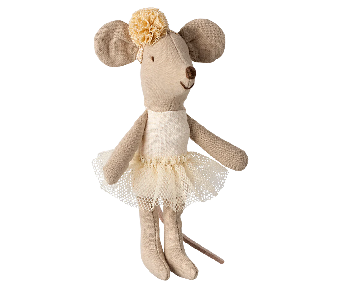 Off White Ballerina Mouse, Little Sister - Maileg