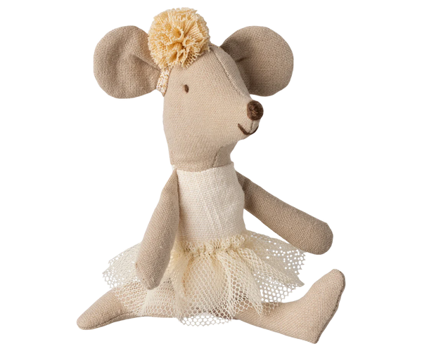 Off White Ballerina Mouse, Little Sister - Maileg