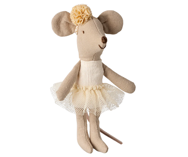 Off White Ballerina Mouse, Little Sister - Maileg