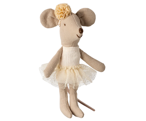 Off White Ballerina Mouse, Little Sister - Maileg