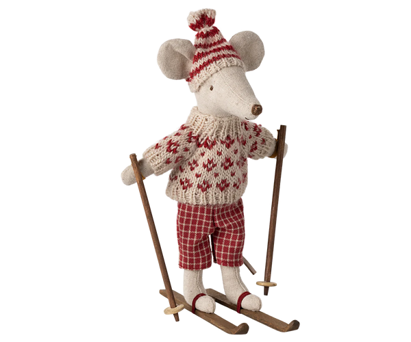 Mum Winter Mouse with Ski Set - Maileg