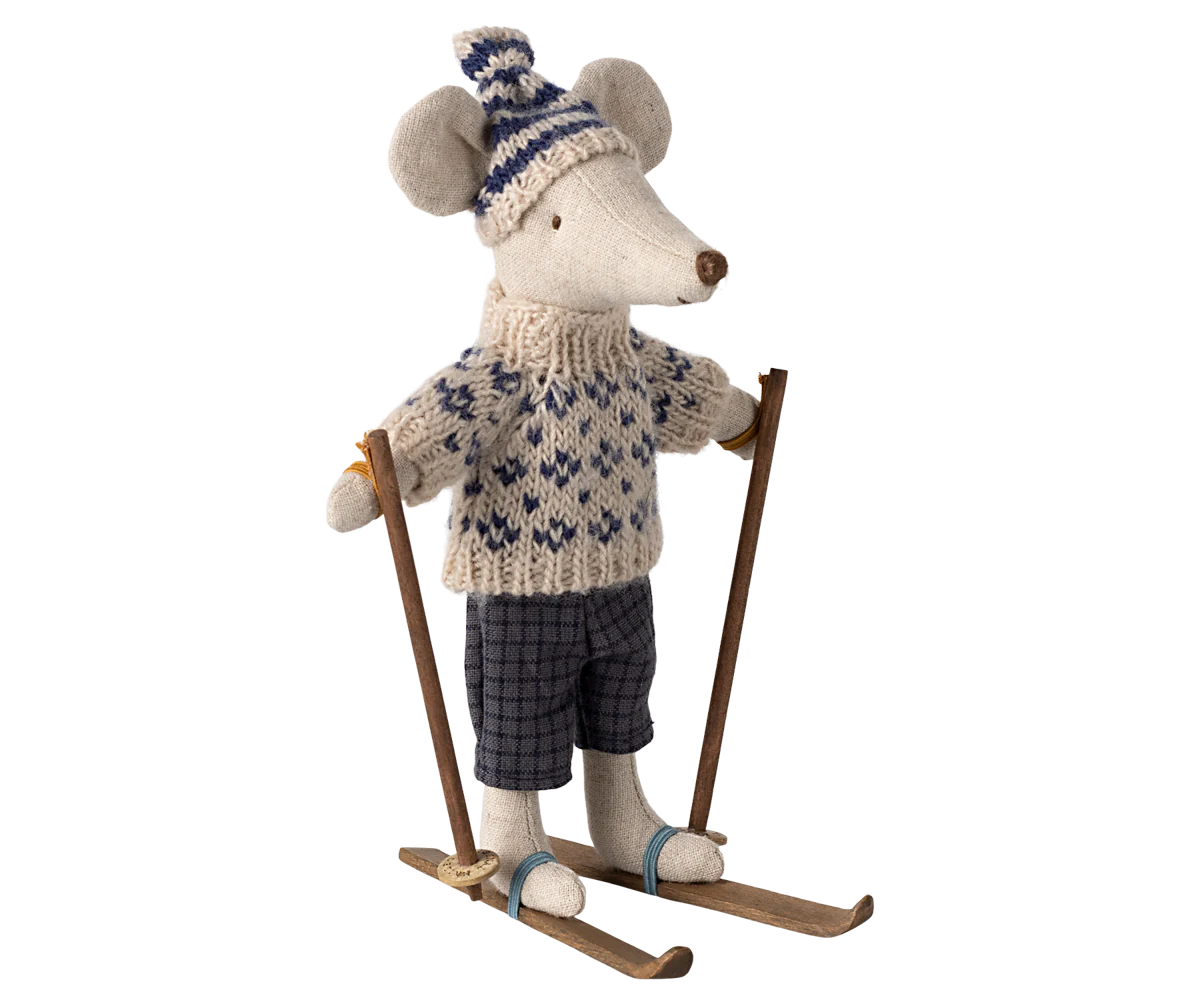 Dad Winter Mouse with Ski Set - Maileg