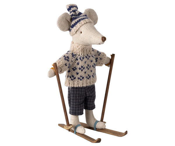 Dad Winter Mouse with Ski Set - Maileg