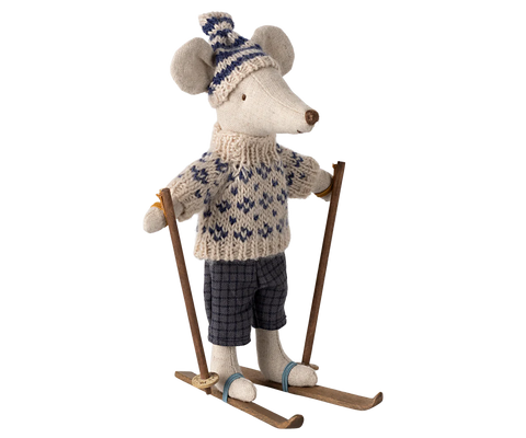 Dad Winter Mouse with Ski Set - Maileg