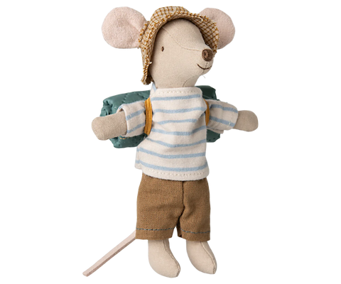 Hiker Mouse with Stripes, Big Brother - Maileg