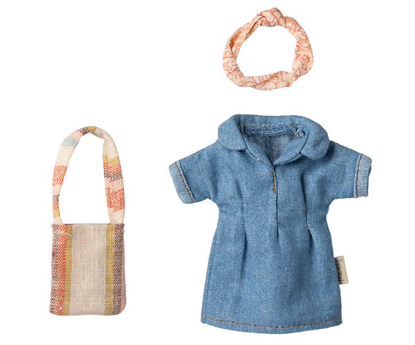 Mum, Denim Dress and Bag for Mouse - Maileg