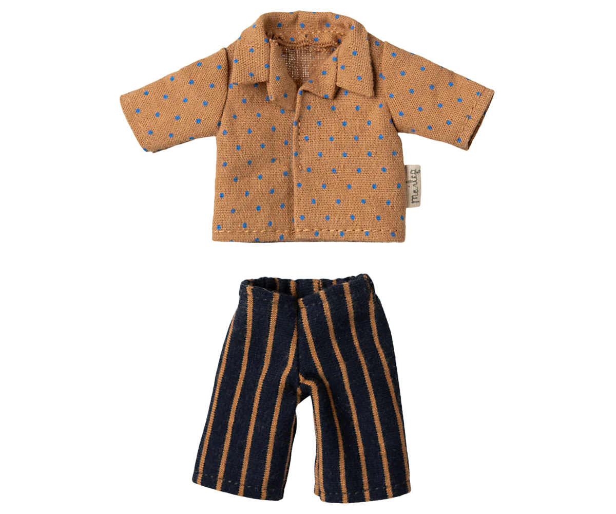 Shirt and Striped Pants for Dad Mouse - Maileg