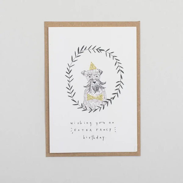 Wishing You an Extra Fancy Birthday Hand Finished Card - Katie Housley