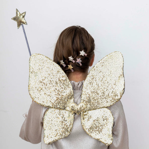 Gold Sparkle Sequin Wings - Mimi & Lula