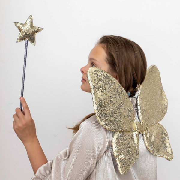 Gold Sparkle Sequin Wings - Mimi & Lula