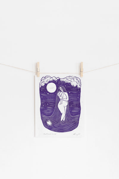 Mother & Child Riso Print - Prints by the Bay