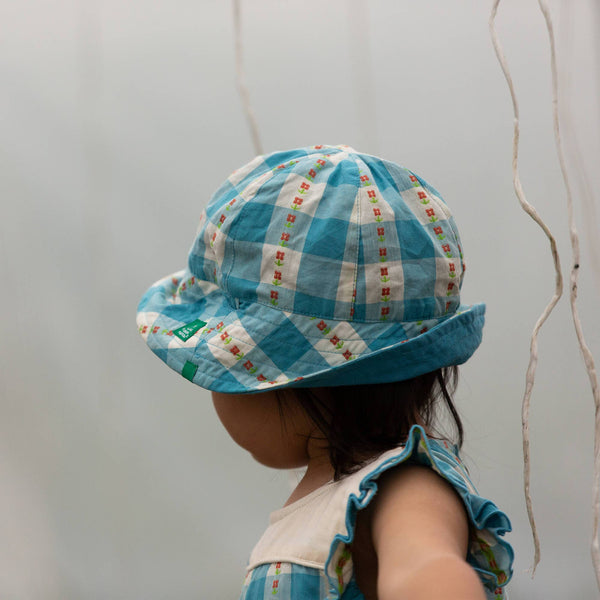 Blue Flowers Reversible Sunhat - 3-5 Years - Little Green Radicals