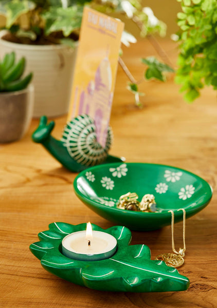 Hedgehog Trinket Dish - Green