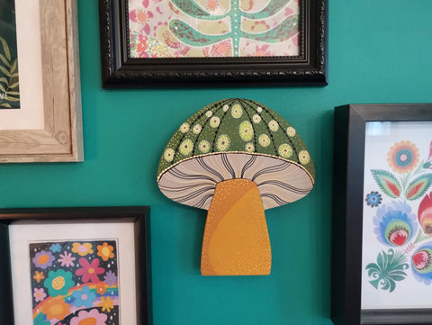 Large Mushroom Wooden Art - All Beautiful Things