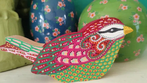 Mini Bird Wooden Art - All Beautiful Things