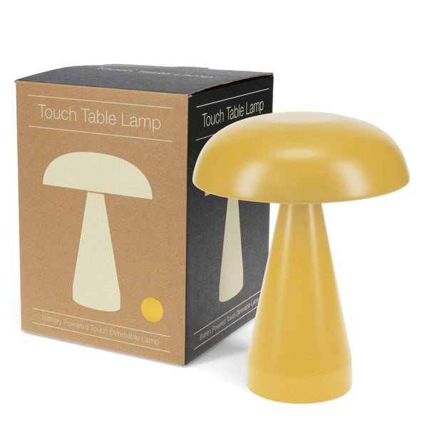 Mustard Yellow Touch Dimmable Mushroom Table Lamp - Rex London