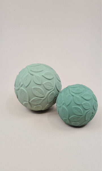 Green Leaf Natural Rubber Sensory Ball Set - Natruba